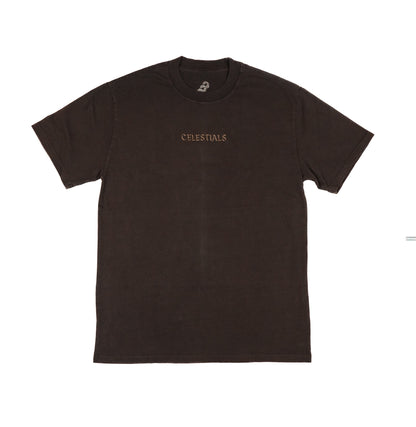 CELESTIALS Embroidered Tee Brown