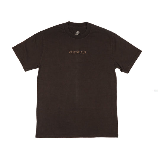 CELESTIALS Embroidered Tee Brown