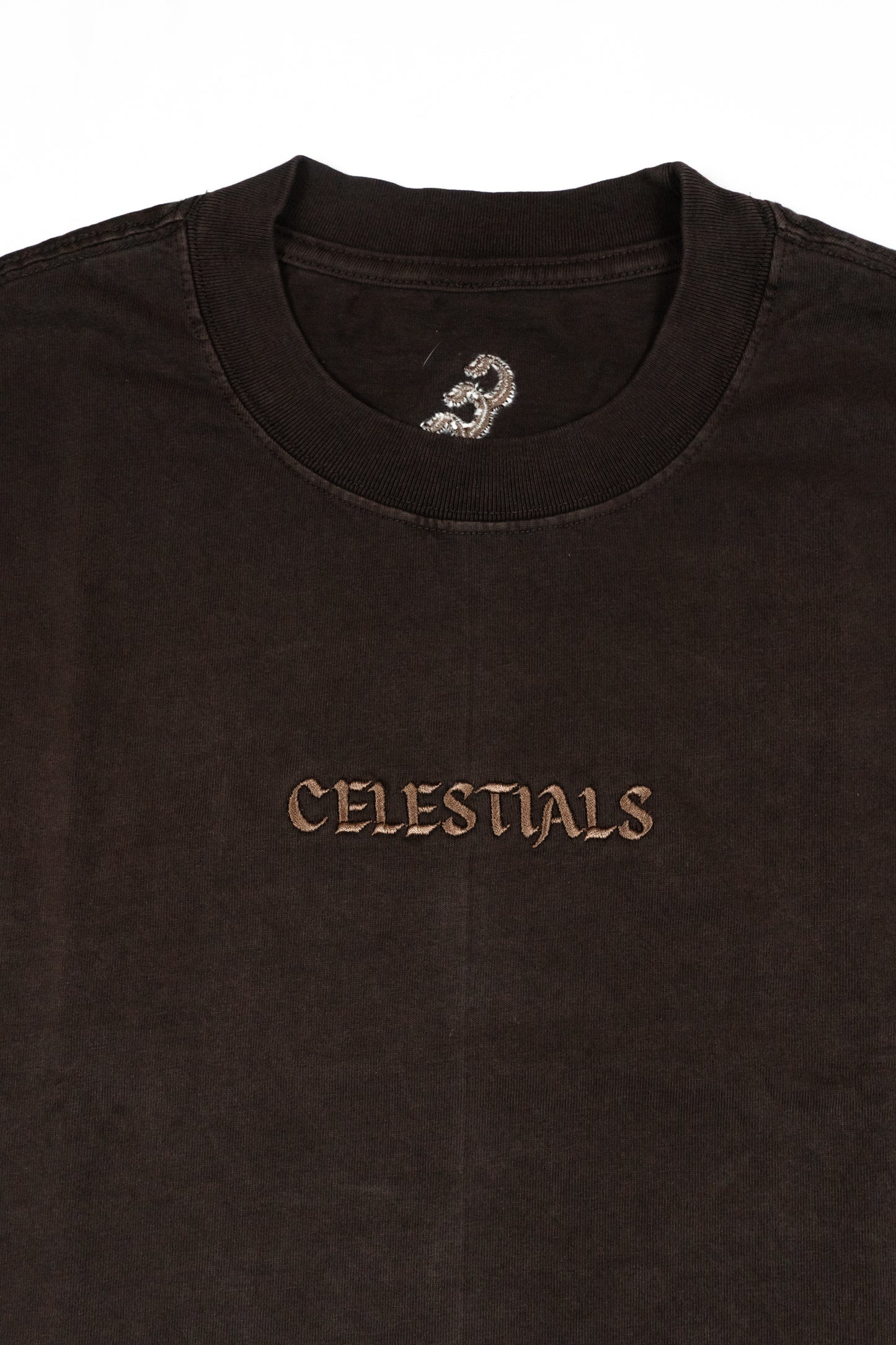 CELESTIALS Embroidered Tee Brown