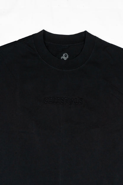 CELESTIALS Embroidered Tee Black