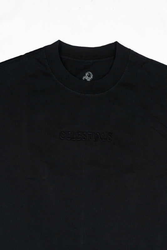 CELESTIALS Embroidered Tee Black