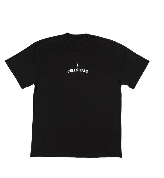 CELESTIALS Faded Black Heavyweight Tee