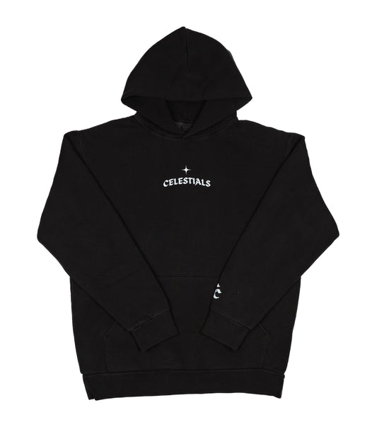 CELESTIALS Faded Black Heavyweight Hoodie