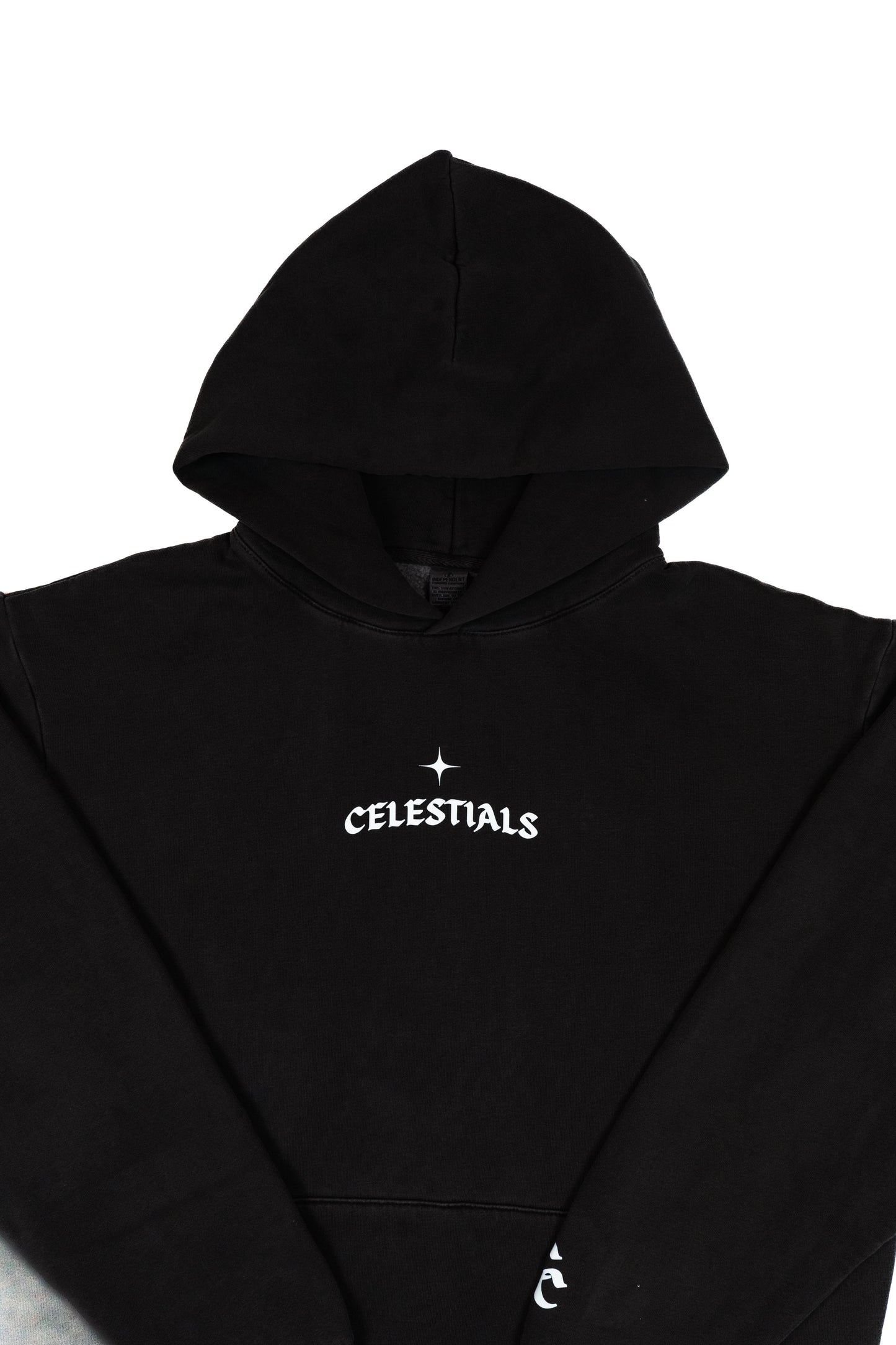 CELESTIALS Faded Black Heavyweight Hoodie