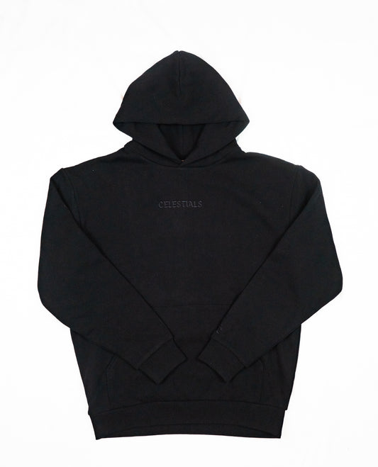 CELESTIALS Embroidered Hoodie Black