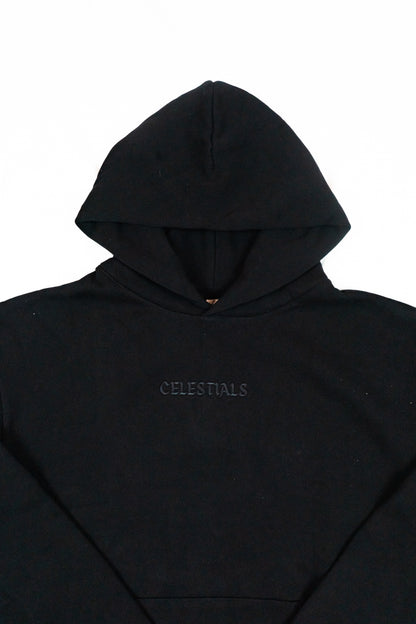 CELESTIALS Embroidered Hoodie Black