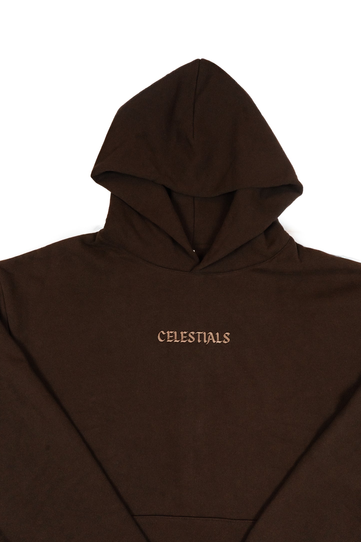 CELESTIALS Embroidered Hoodie Brown
